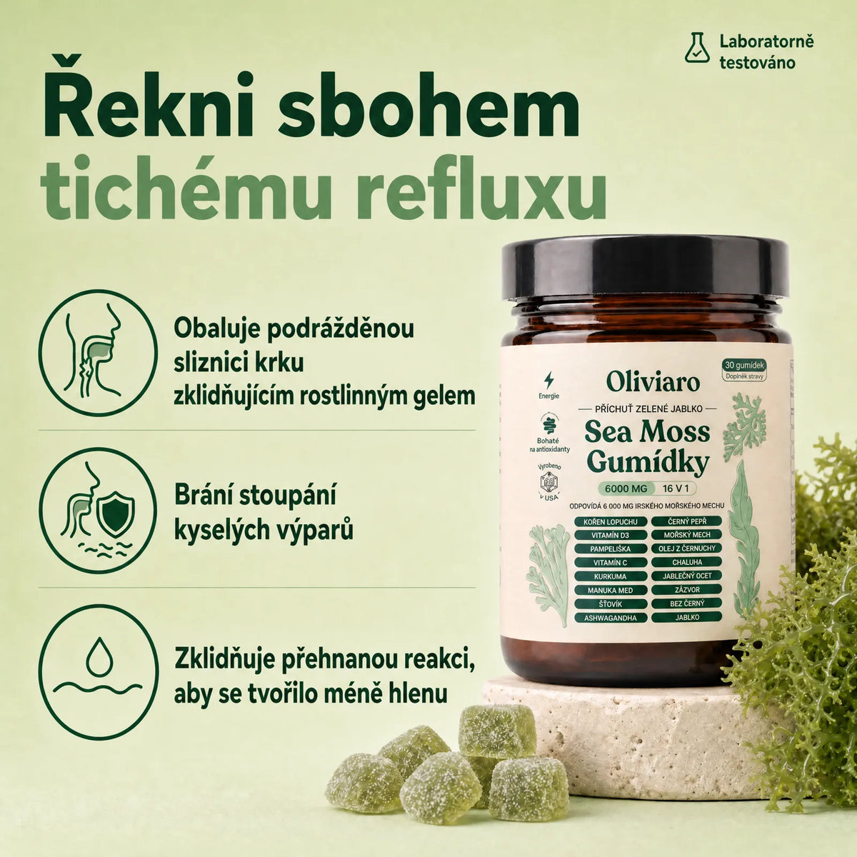Gumídky s mořským mechem 16 v 1 Oliviaro